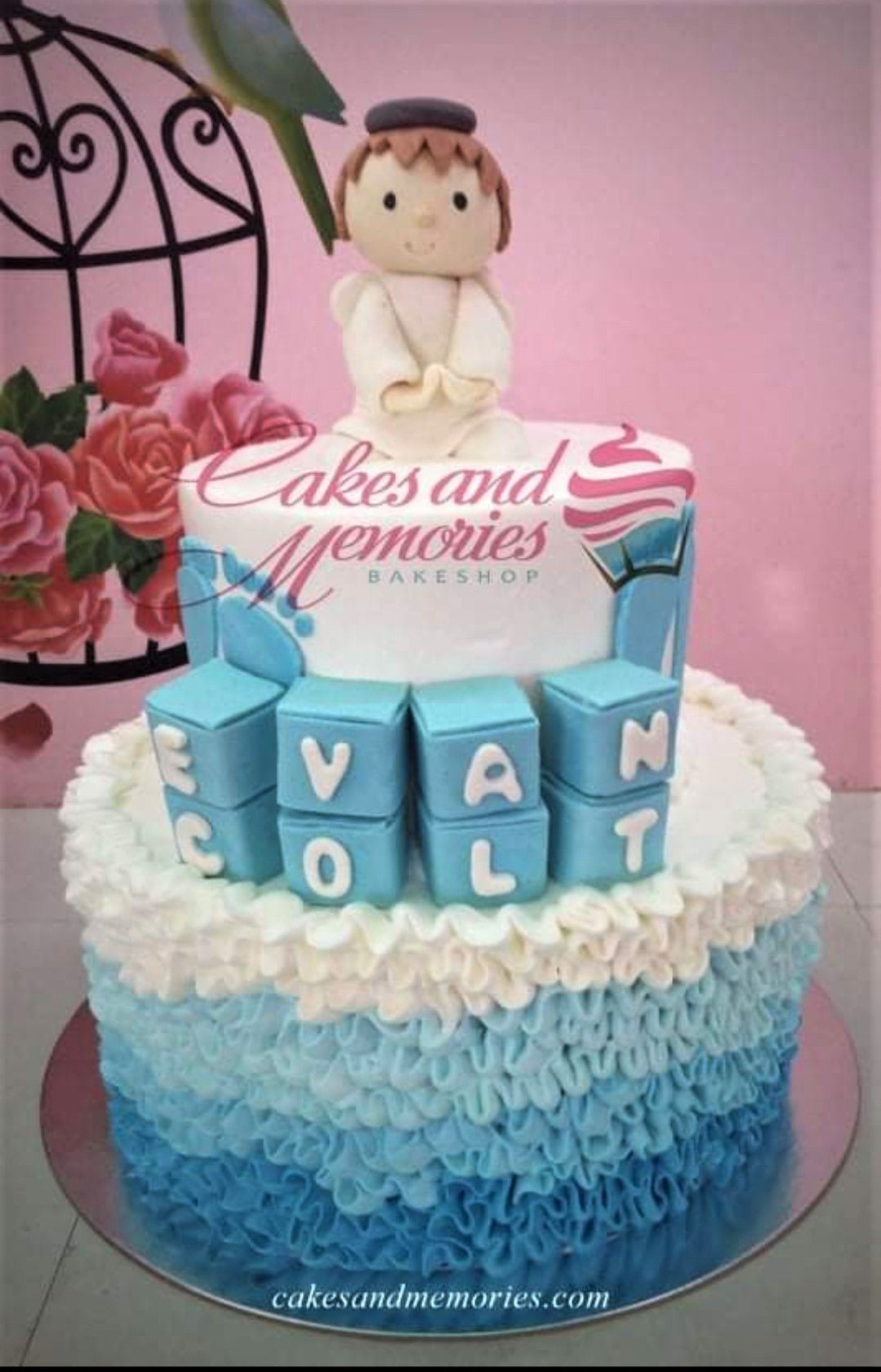 Christening Boy Cakes And Memories Bakeshop