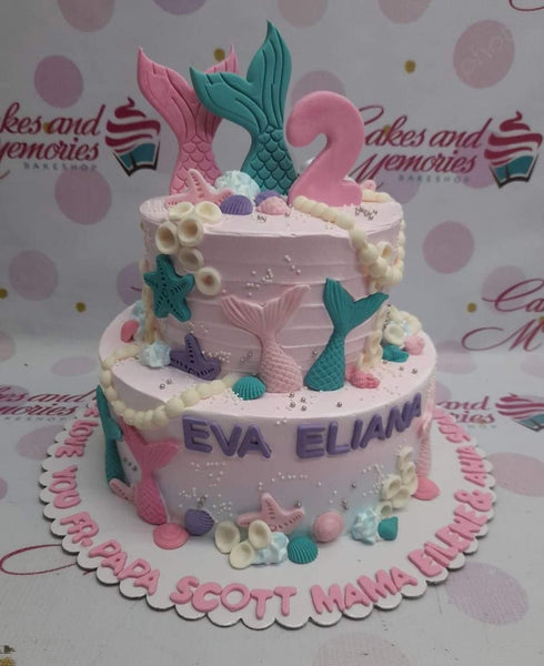 Mermaid Cake without Fondant (Easy Tutorial) - Spices N Flavors