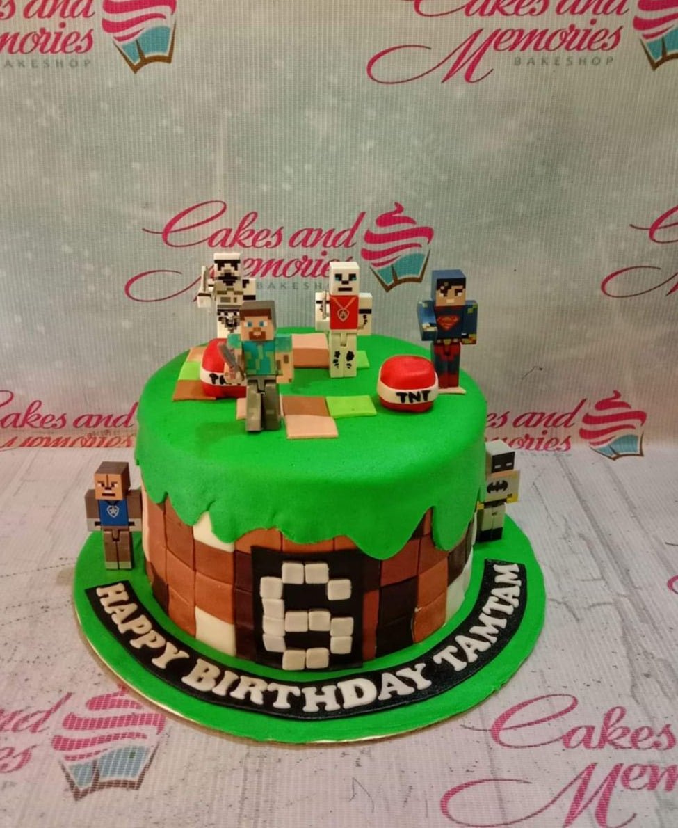 Minecraft Cake - 1112 – Cakes and Memories Bakeshop