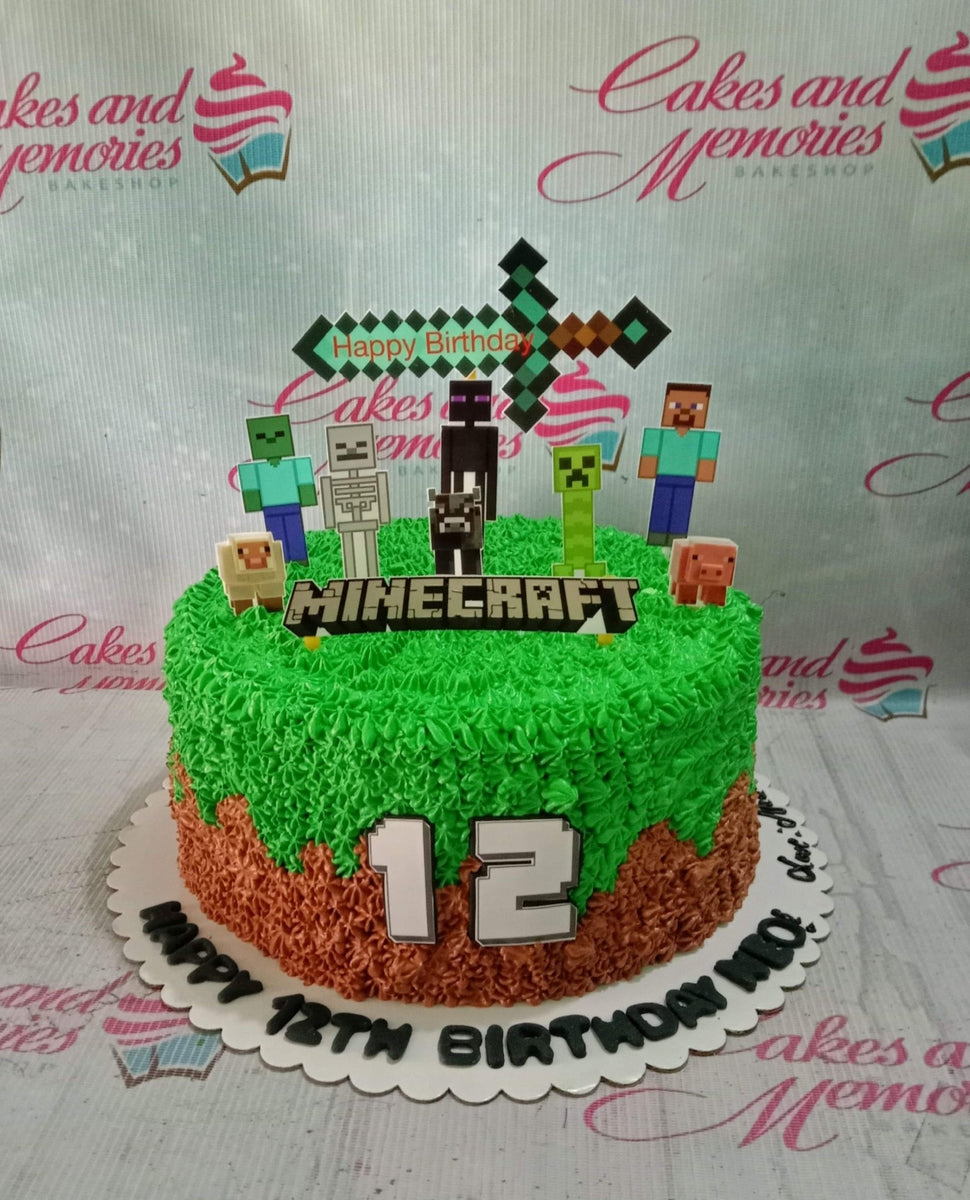 Minecraft Cake - 1113 – Cakes and Memories Bakeshop