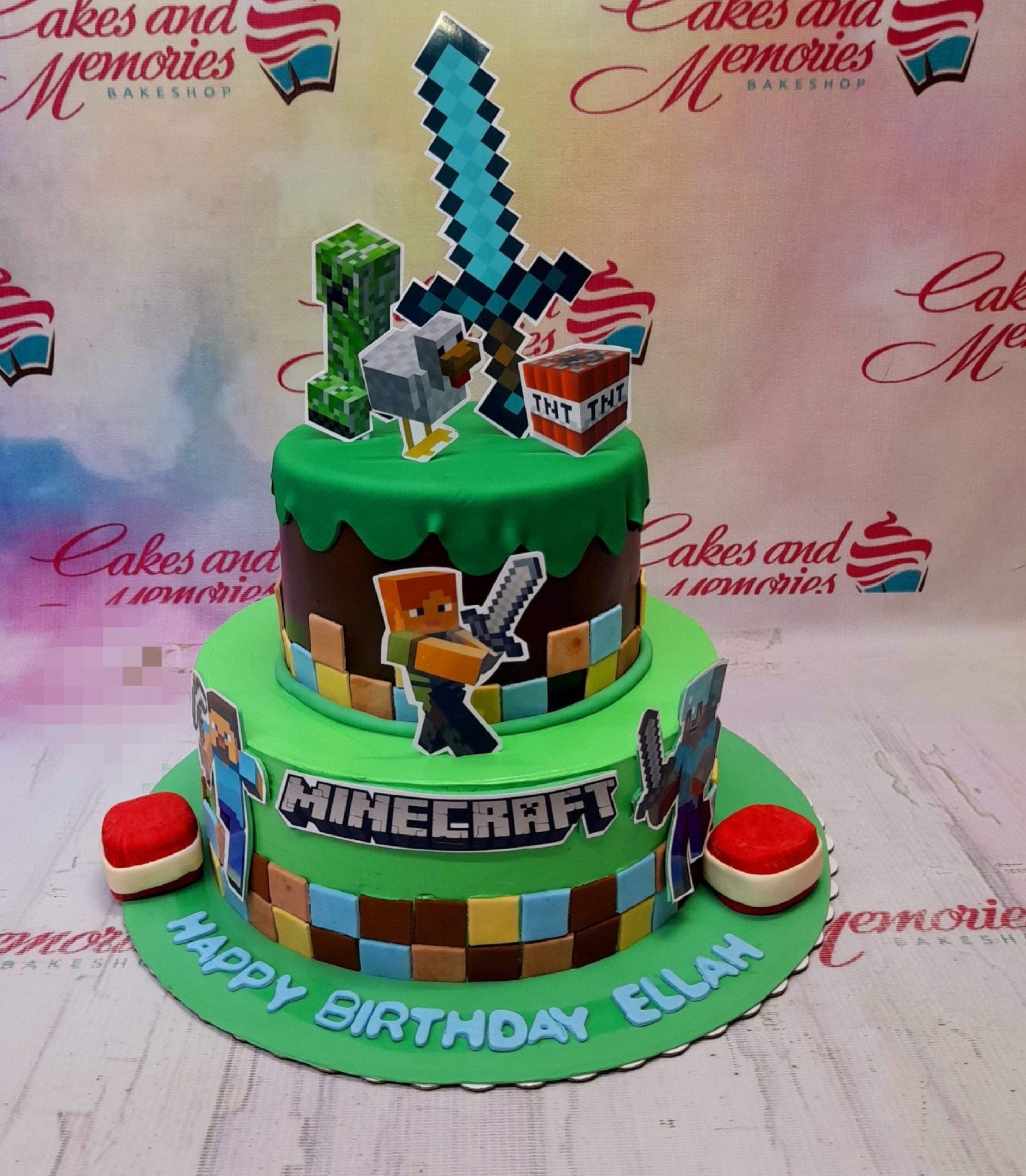 Minecraft Cake 2202 Cakes And Memories Bakeshop   Minecraft Cake 202 136849 