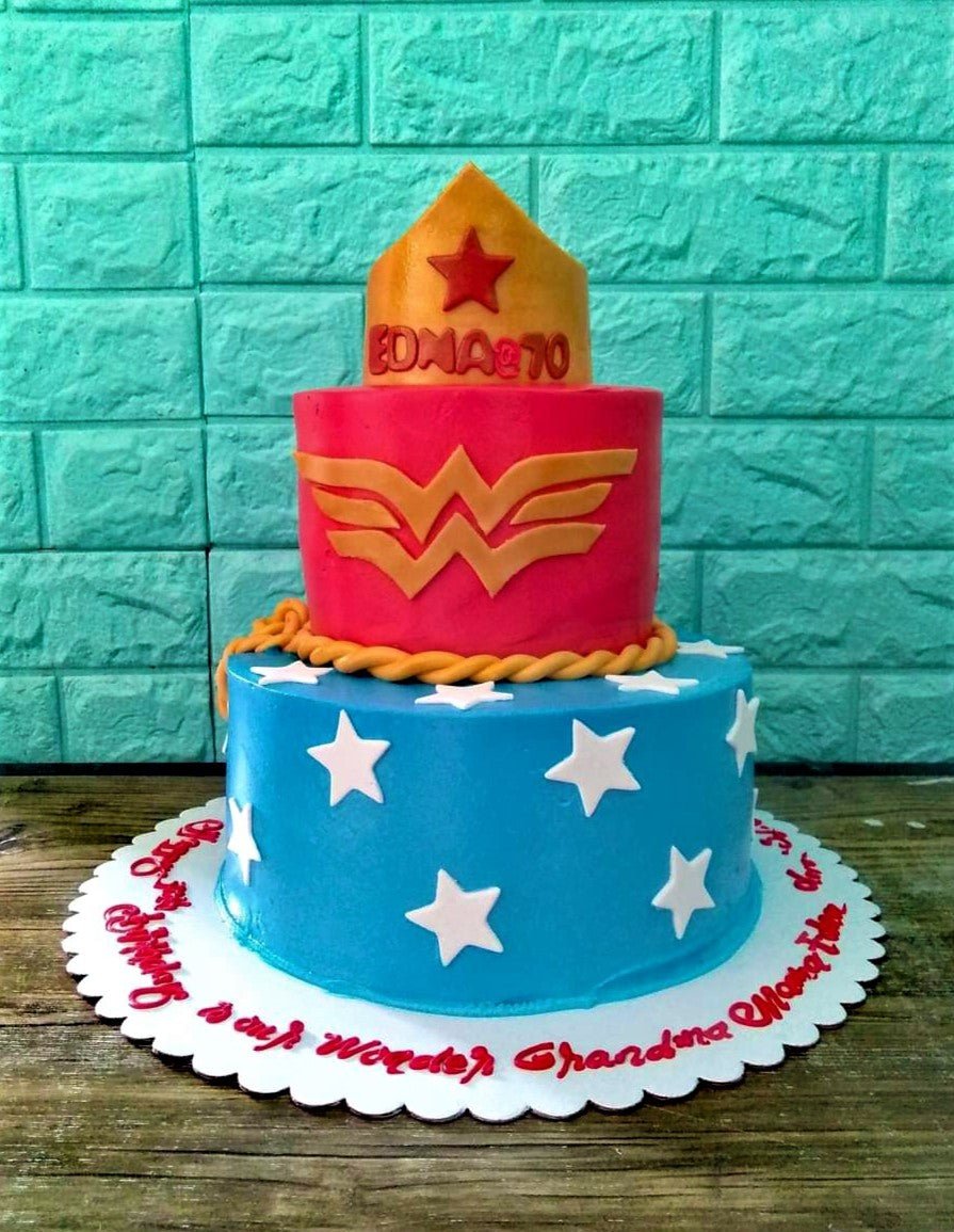 Wonder Woman Cake - 2202 – Cakes and Memories Bakeshop