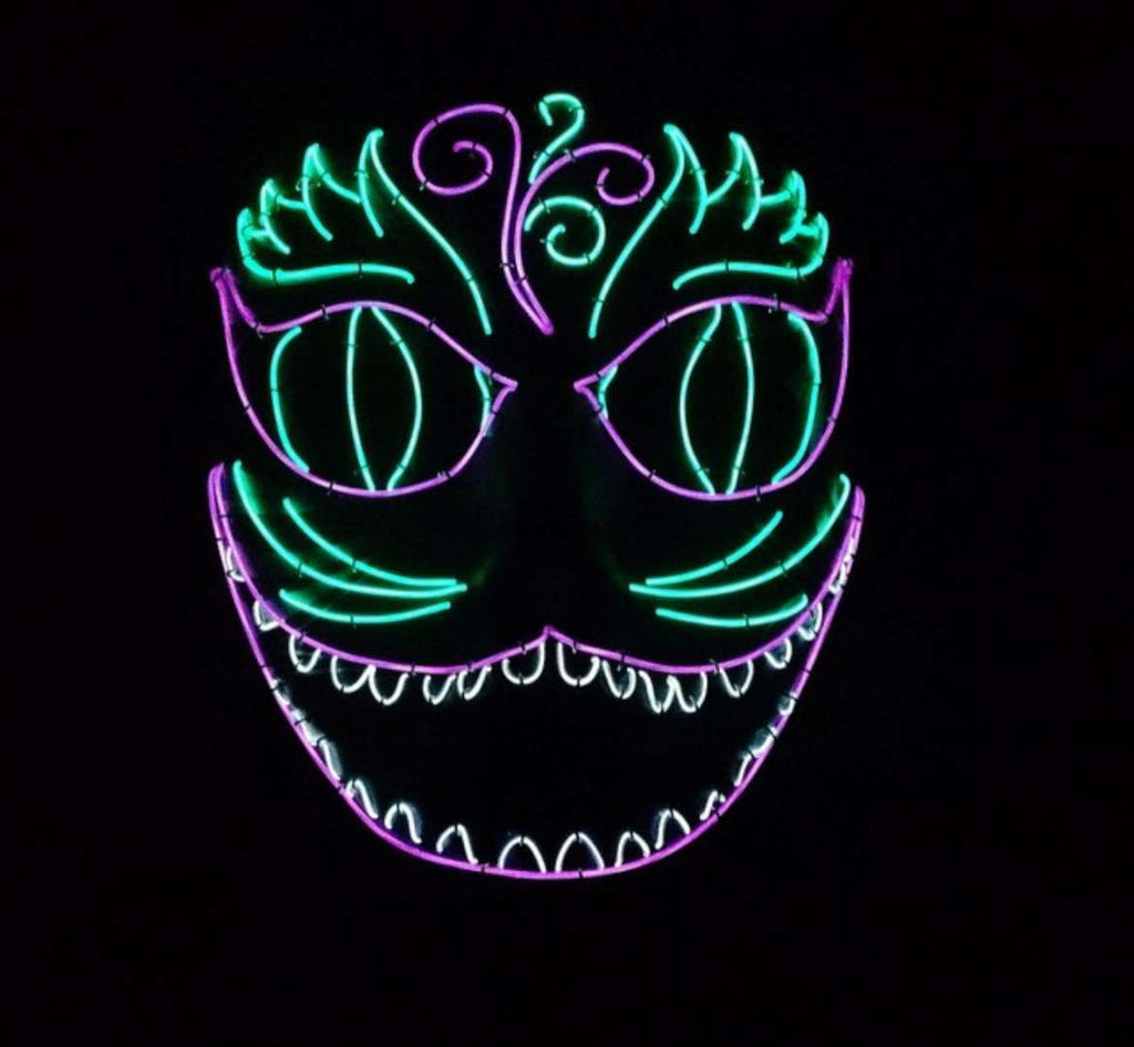 Mardi Gras Chesire Cat LED Glow Mask – Neon Culture