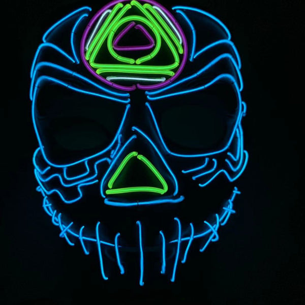 Jack Skellington LED Rave Glow Mask – Neon Culture