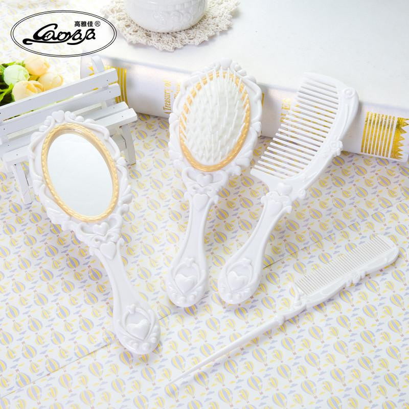 Cosmetic Hair Combs Brush + Mirror | Set of 5 – Dolovemk Beauty