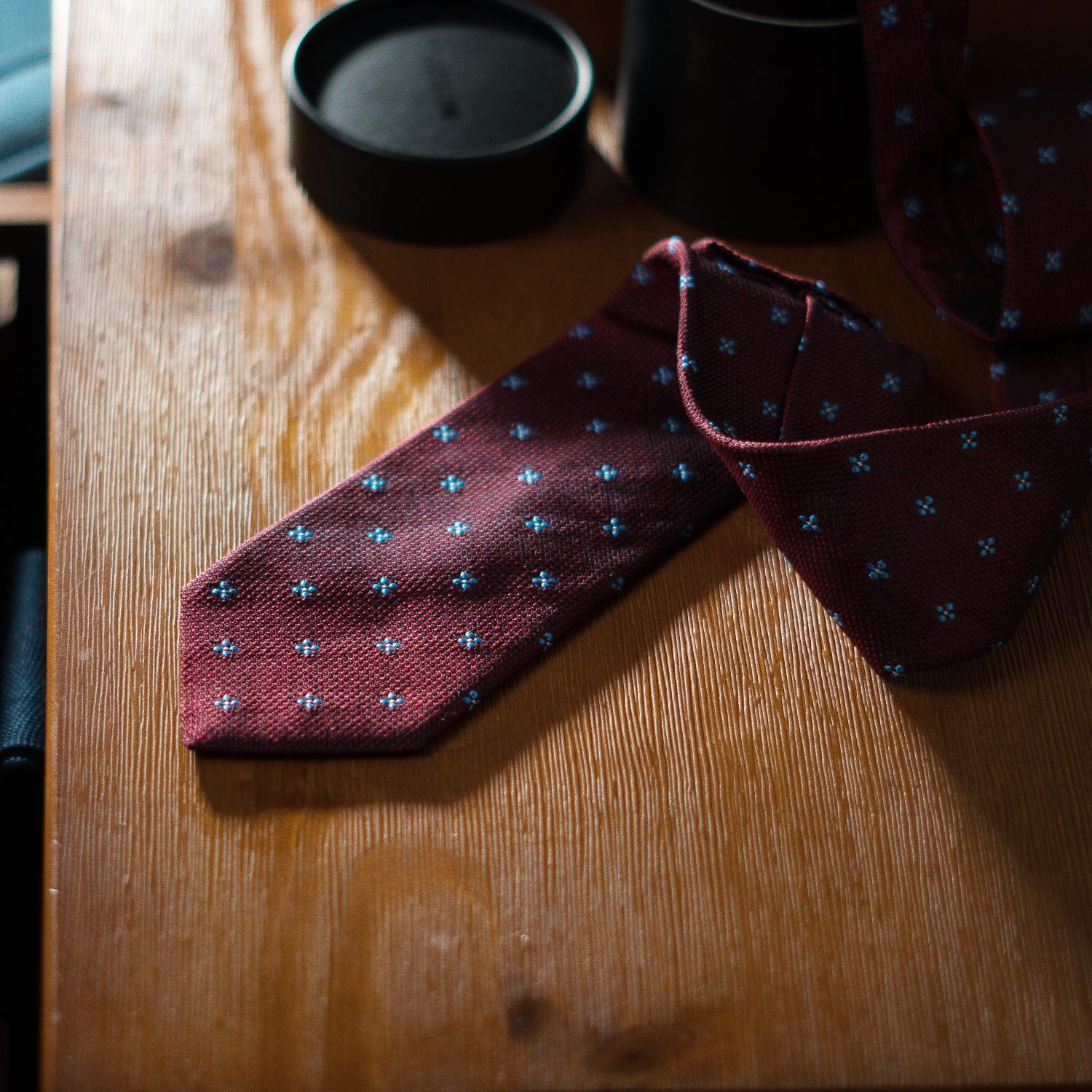 Red Floral Grenadine Tie