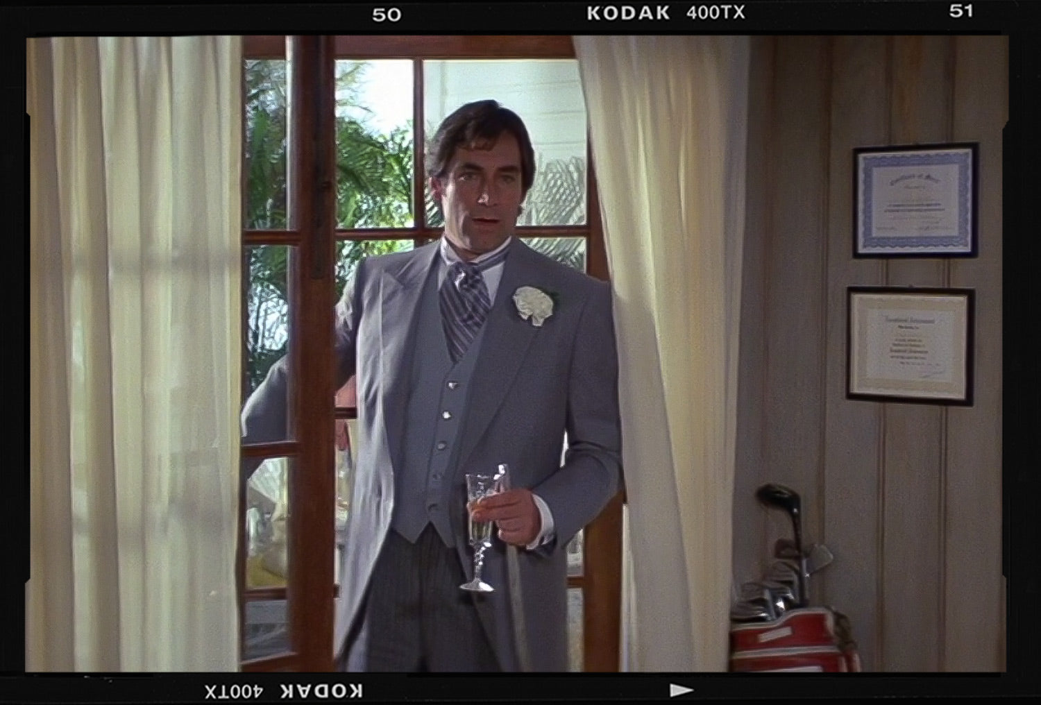 Timothy Dalton's morning suit in License to Kill is a more controversial James Bond look.