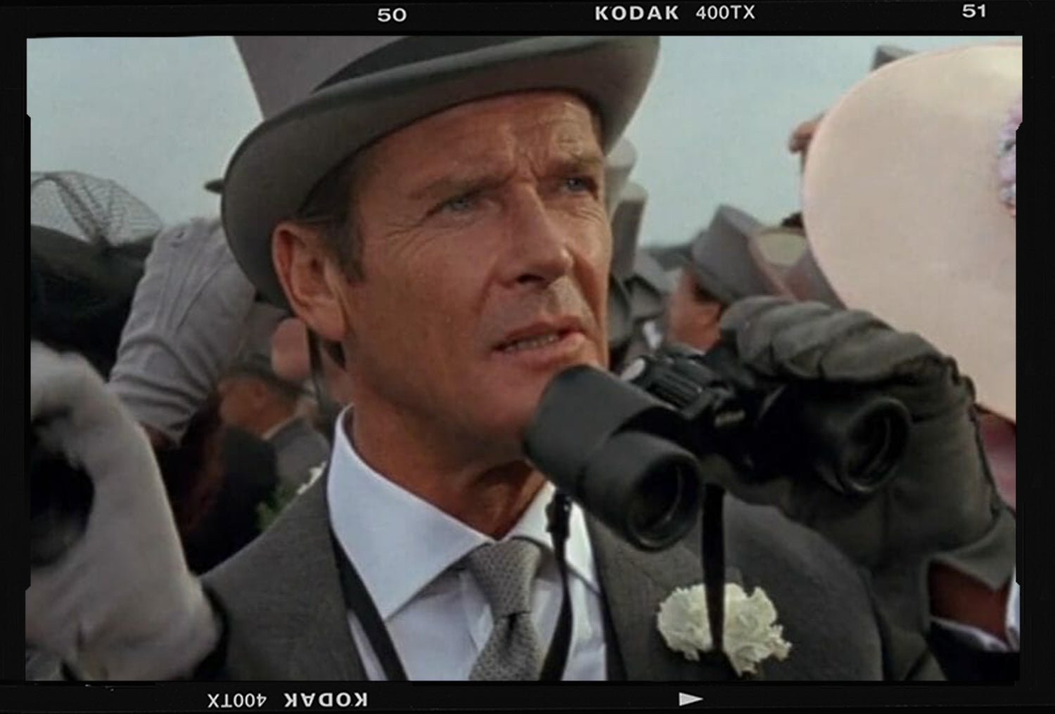 Roger Moore's take on a morning suit in A View to a Kill is a James Bond look we can get behind.