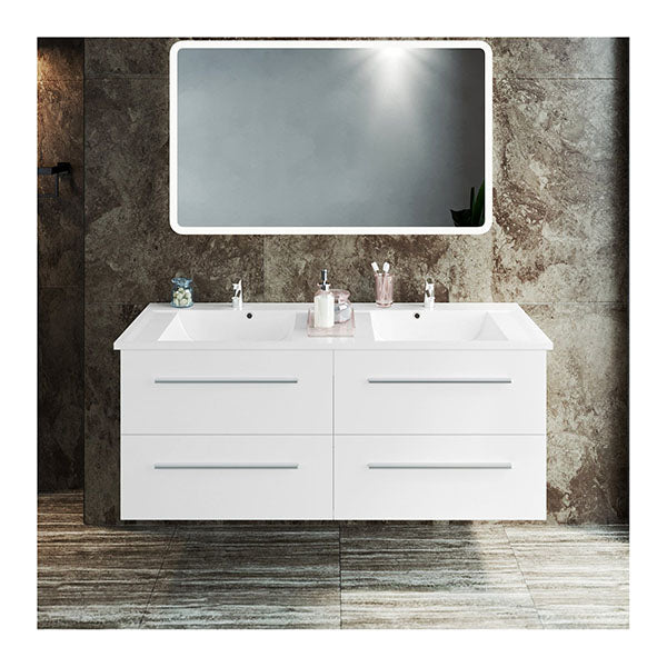 Bathroom Vanity Storage Cabinet Double Basin Sink