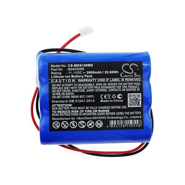 Cameron Sino Cs Mds100Md Replacement Battery For Medsonic Medical