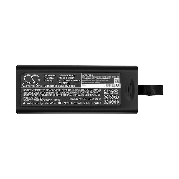Cameron Sino Black Replacement Battery For Mindray Medical