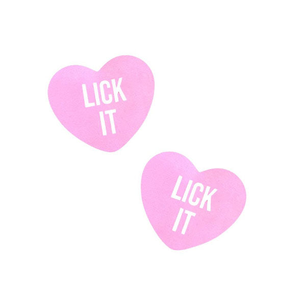 lick it love heart pasties 2 pc