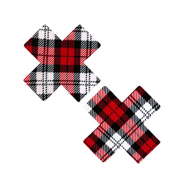 school girl plaid x factor pasties 2 pc