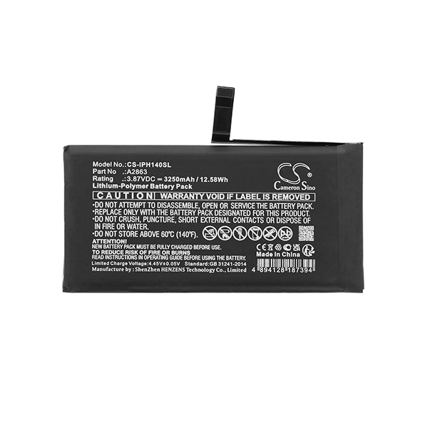 Cameron Sino Cs Iph140sl 3250mah Battery For Apple Iphone 14 Mobile