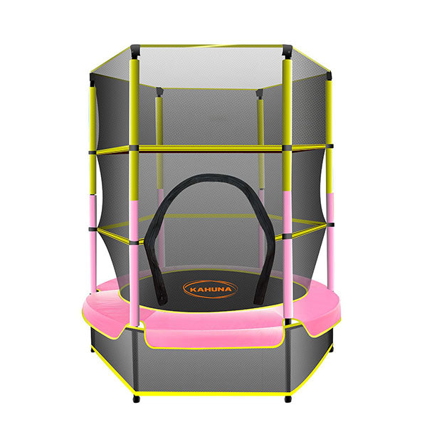 Mini 54inch Trampoline Yellow Pink