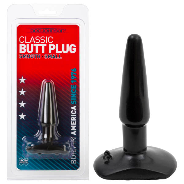 Classic Butt Plug - Black 11.5 cm (4.5") Small Smooth Butt Plug