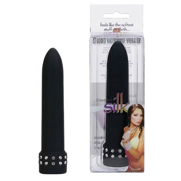 Diamond Silk - Black 10.15 cm (4") Vibrator