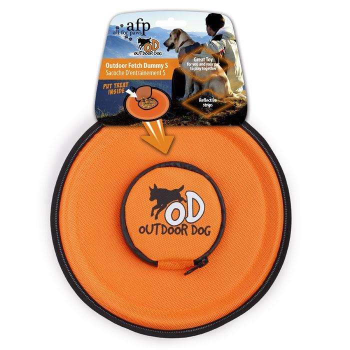 Flying Disc Fetch Dummy With Treat Interactive Fun Outdoor Dog Toy