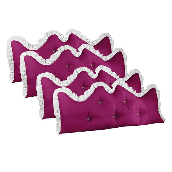 150Cm Burgundy Princess Headboard Pillow