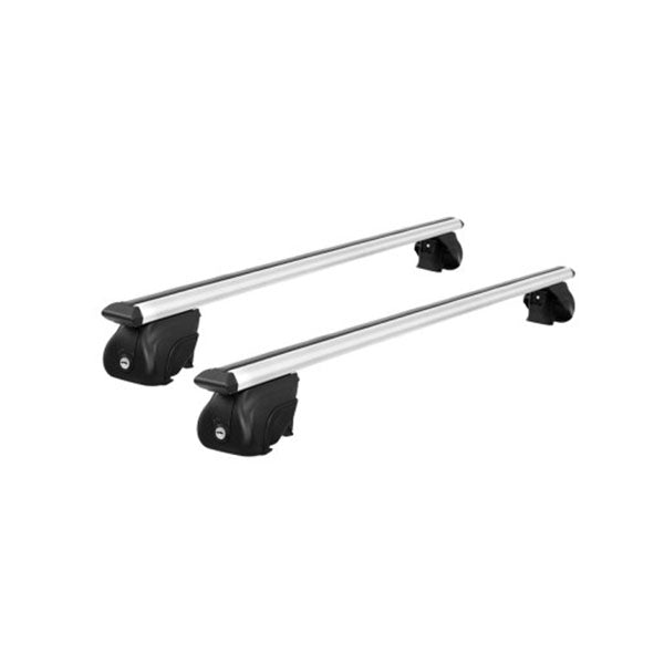 Universal Car Roof Rack Cross Bars Aluminium Adjustable 111Cm Silver