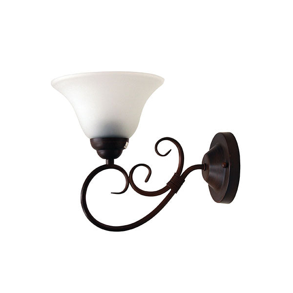 Bronze Traditional Frost Wall Light