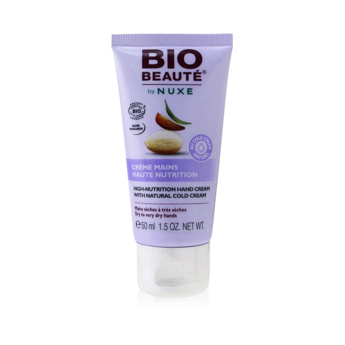 Nuxe Bio Beaute By Nuxe High Nutrition Hand Cream With Natural Cold Cream For Dry To Very Dry Hands 50ml