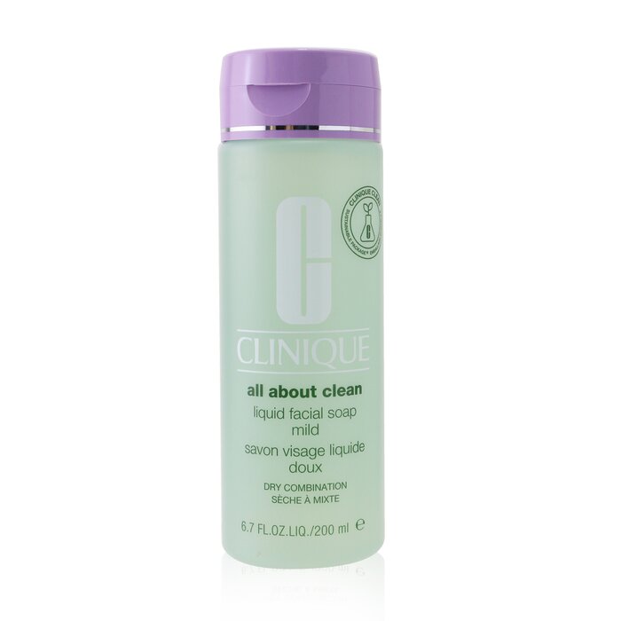 clinique all about clean liquid facial soap mild dry combination skin 200ml