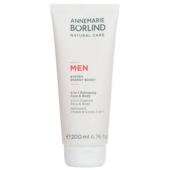 Annemarie Borlind Men System Energy Boost 2 in 1 Cleanser Face and Body 200ml