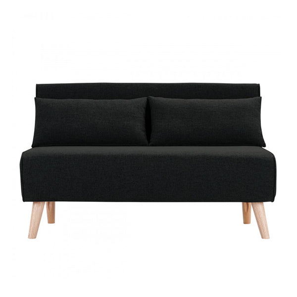 2 Seater Adjustable Sofa Bed Black