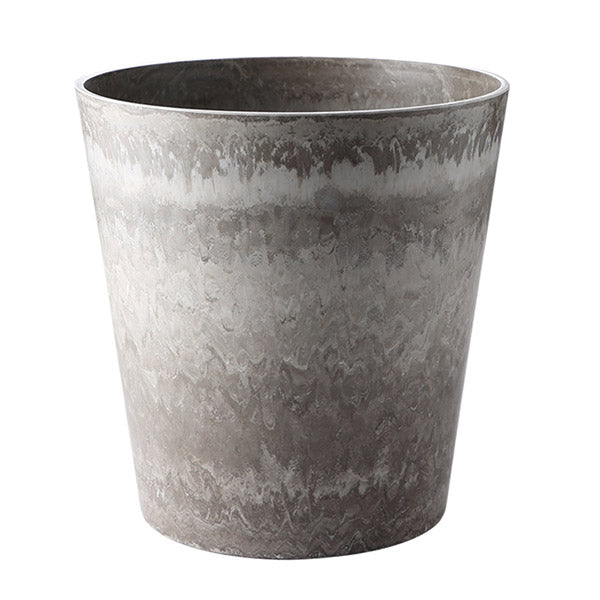 32Cm Rock Grey Round Resin Planter B