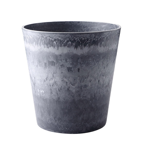 37Cm Weathered Grey Round Resin Planter