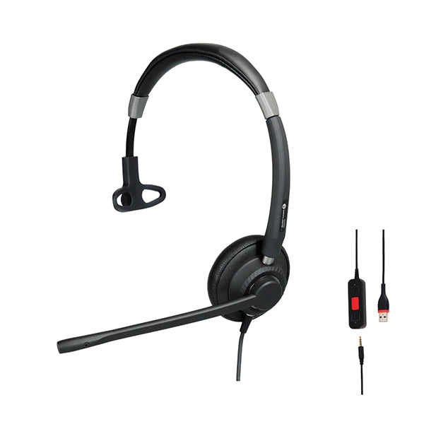 Ah 21 M Ii Premium Monaural Headset With Usb A Connector