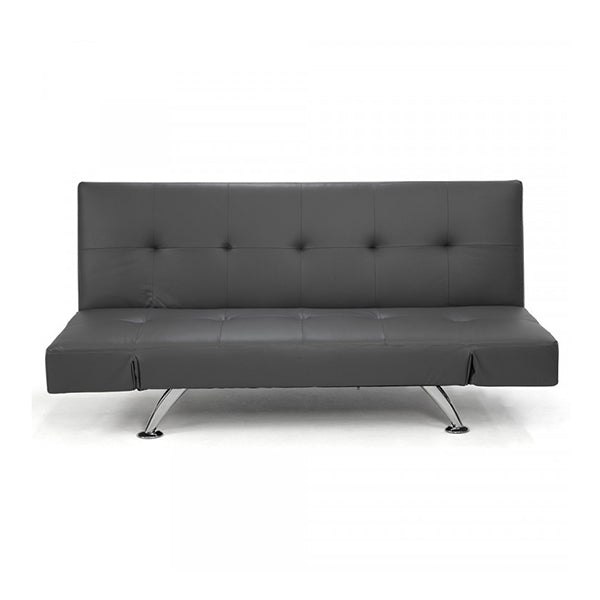 3 Seater Pu Leather Sofa Bed Lounge Grey