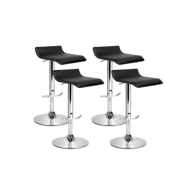 4 Pcs Kitchen Pu Leather Swivel Bar Stools