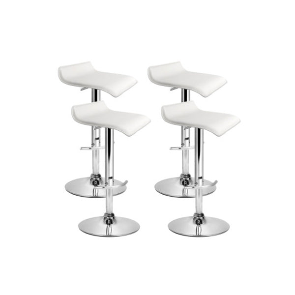 4 Pcs Kitchen Pu Leather Swivel Bar Stools