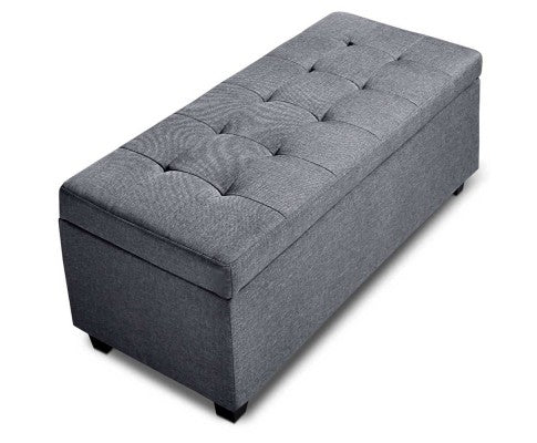 Faux Ottoman Storage Foot Stool Large