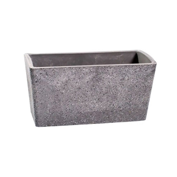 50Cm Grey White Stone Rectangle Planter