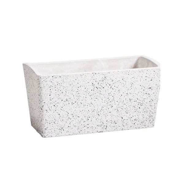 50Cm Imitation Stone Concrete White Rectangle Planter