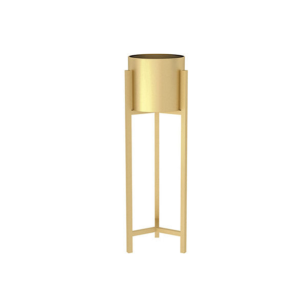 75Cm Gold Metal Plant Stand With Flower Pot Holder Corner Rack