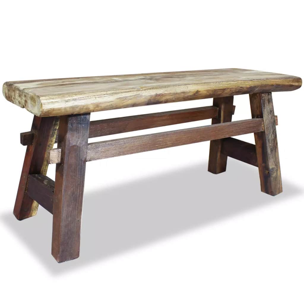 Bench Solid Reclaimed Wood 100 x 28 x 43 Cm