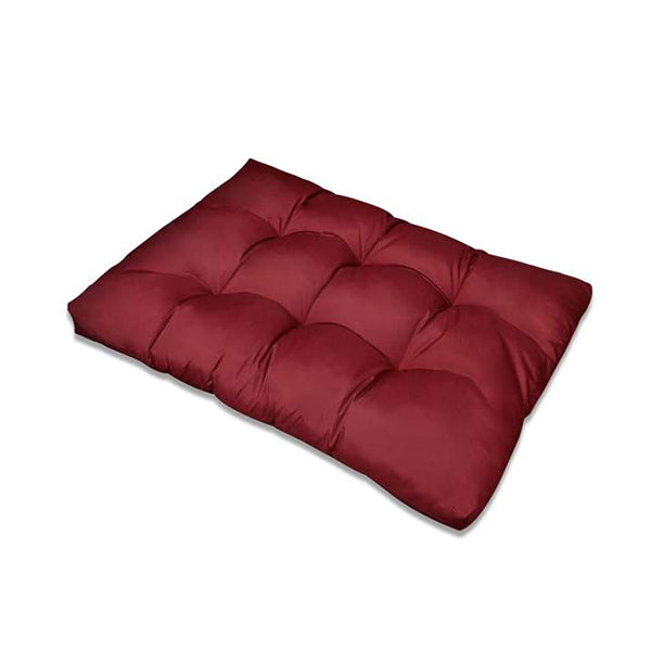 Wine Red Upholstered Seat Cushion 120 x 80 x 10 Cm