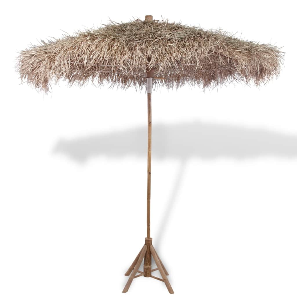 Bamboo Parasol 270 Cm With Banana Leaf Roof