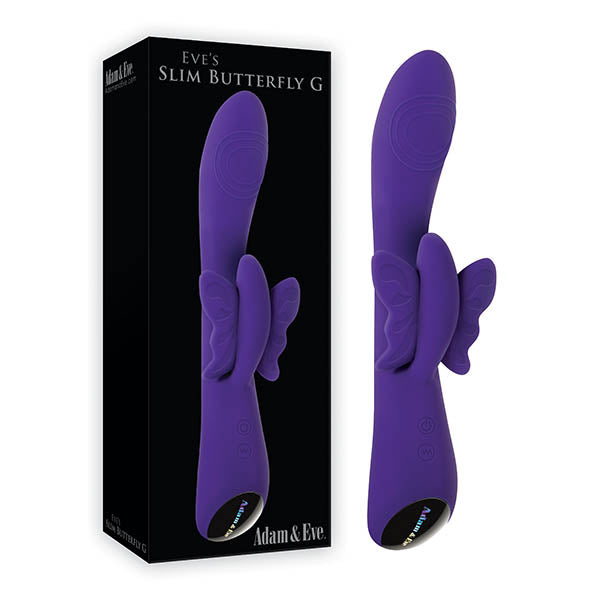 Adam And Eve Slim G Purple Usb Rechargeable Butterfly Vibrator