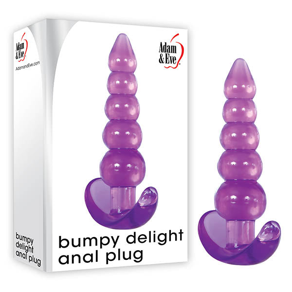 Adam & Eve Bumpy Delight Anal Plug - Purple 11 cm Butt Plug