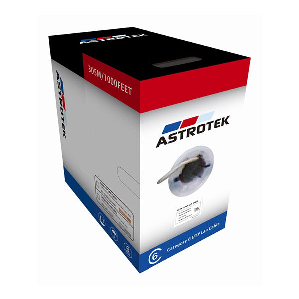 Astrotek Cat6 Ftp Cable 305M Roll Grey White Full Copper Solid Wire