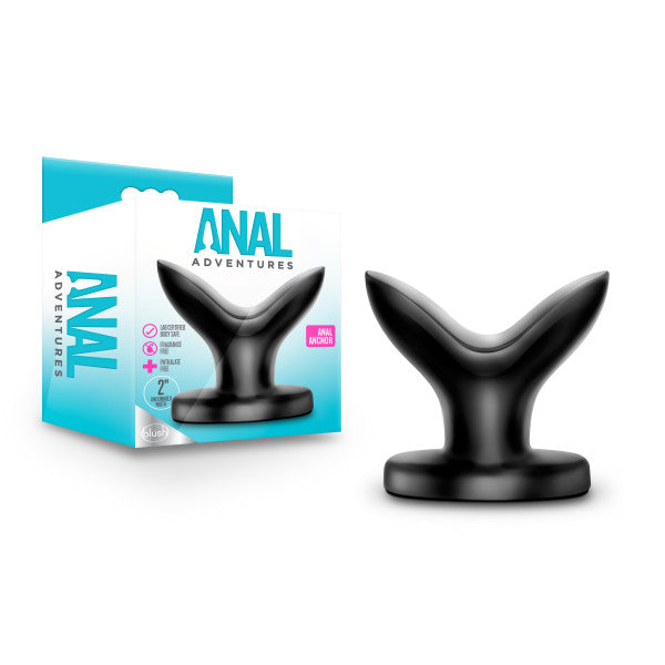 Anal Adventures Anal Anchor - Black 10 cm (4") Gaping Butt Plug