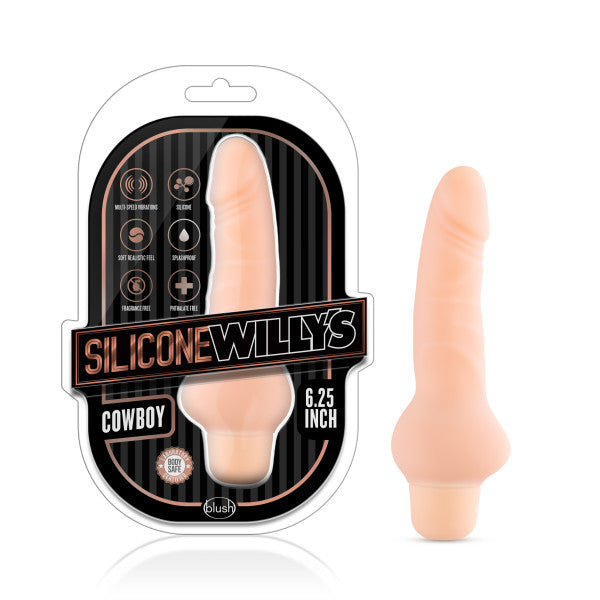 Silicone Willys Cowboy - Flesh 15.9 cm (6.25") Vibrating Dong