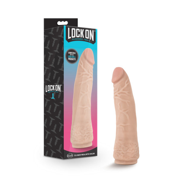 Lock On - 7.5" Realistic Dong - Flesh 19 cm (7.5") Dong with Lock On Base
