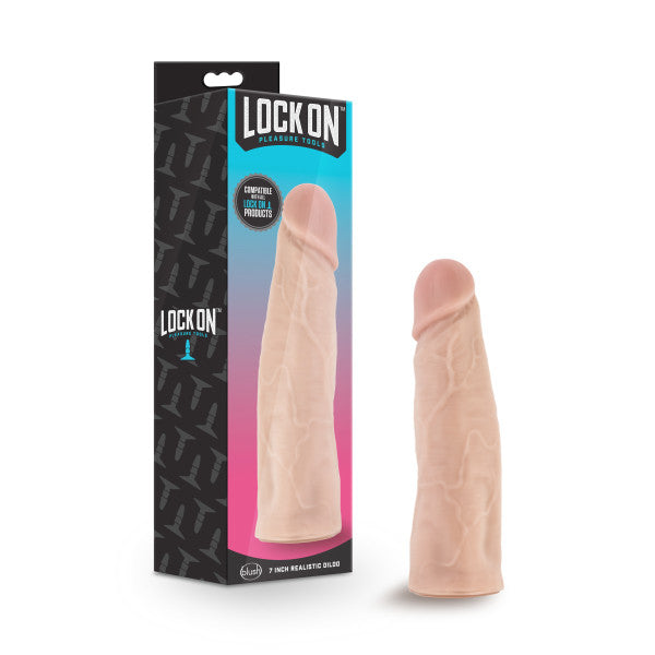 Lock On - 7" Realistic Dong - Flesh 17.8 cm (7") Dong with Lock On Base
