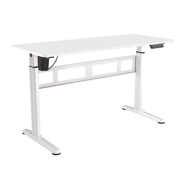 Brateck Stylish Single Motor Sit Stand Desk White